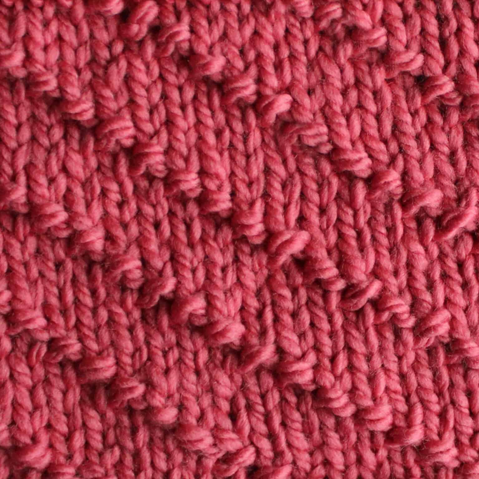Diagonal Seed Stitch Knitting Pattern for Beginners - Studio Knit