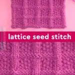 Lattice Seed Stitch Knitting Pattern