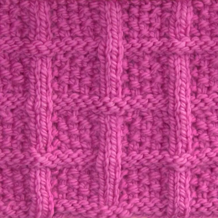 Lattice Seed Stitch Knitting Pattern for Beginners