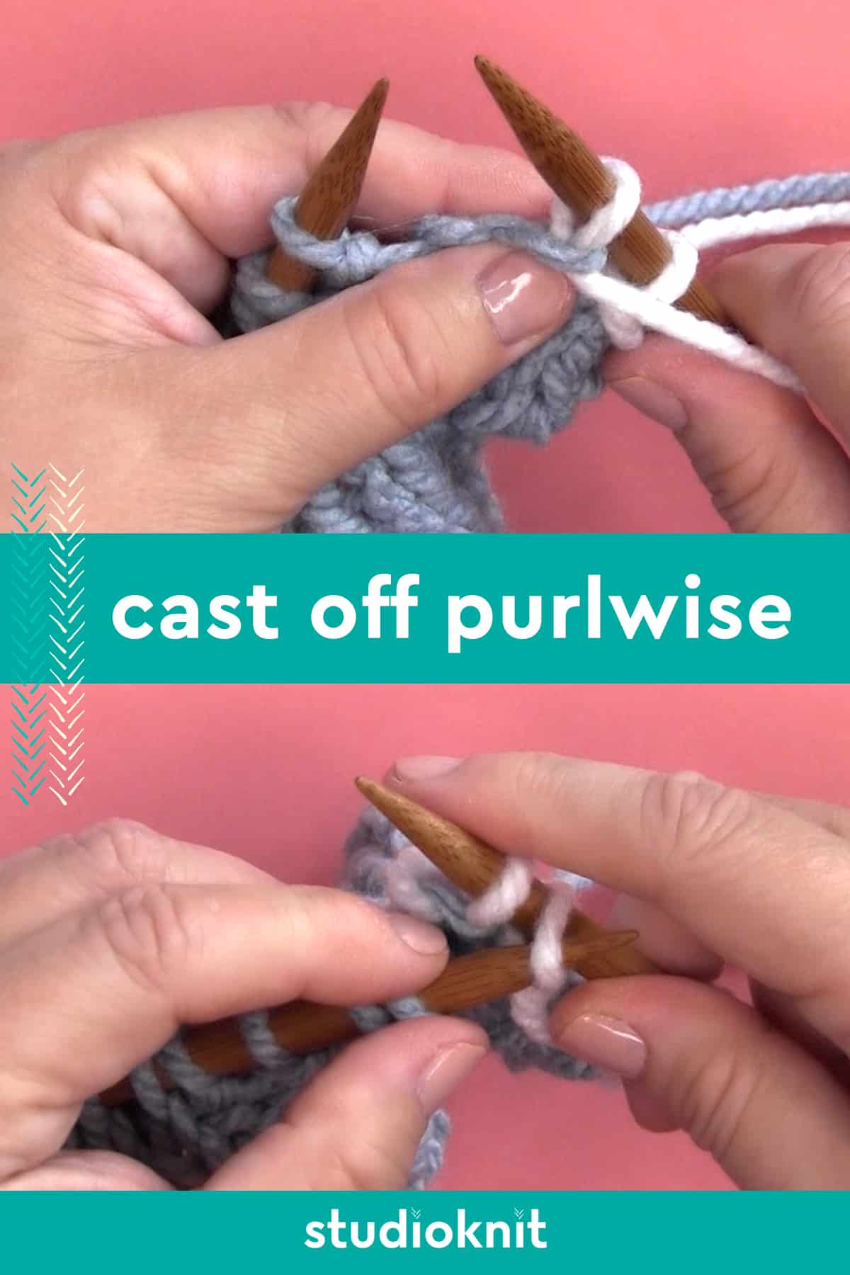 How to Cast Off Purlwise for Ribbing Studio Knit