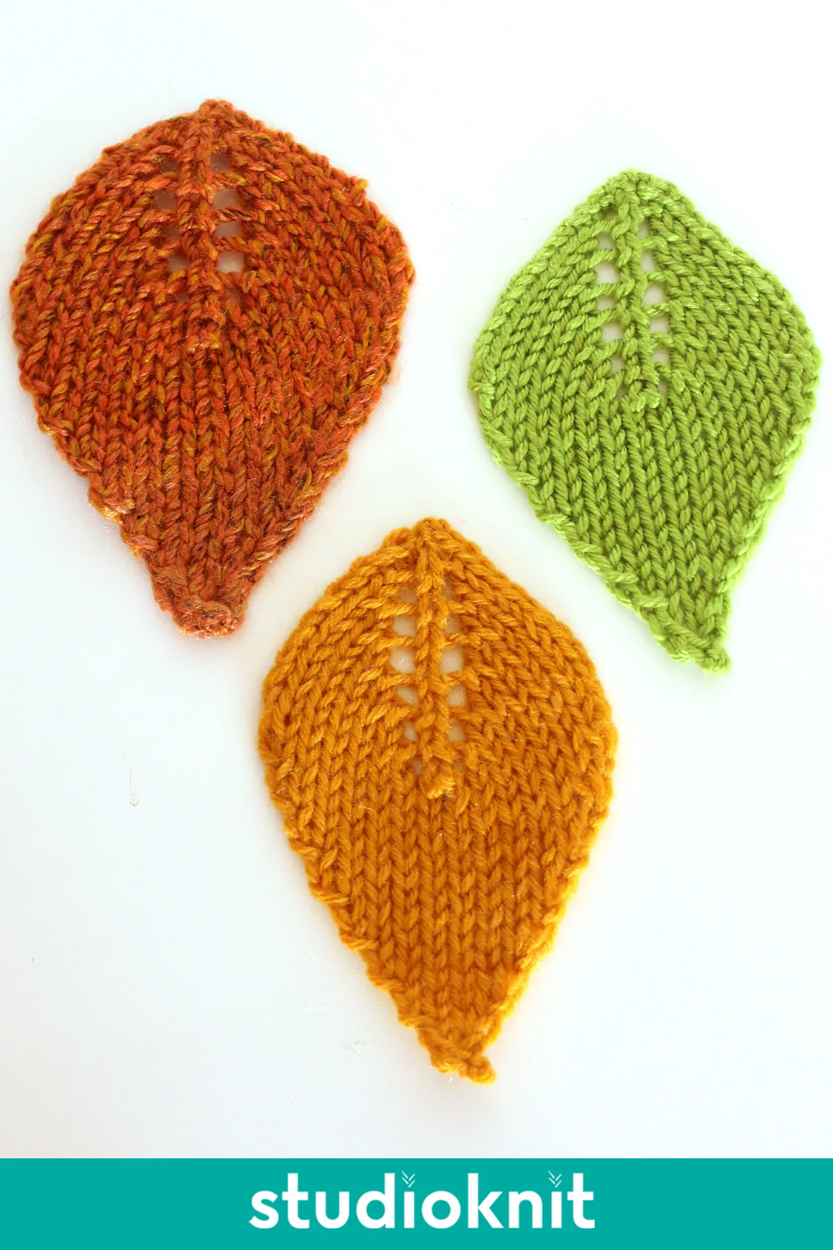 How to Knit a Leaf Shape - Studio Knit