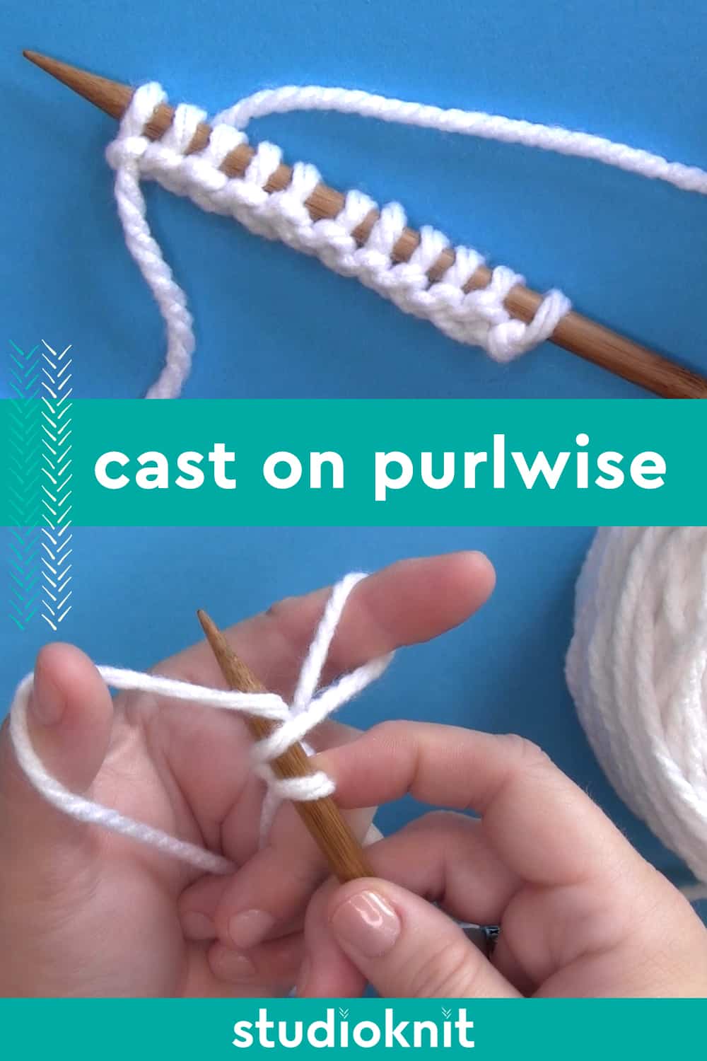 How to Long Tail Cast On Purlwise Studio Knit