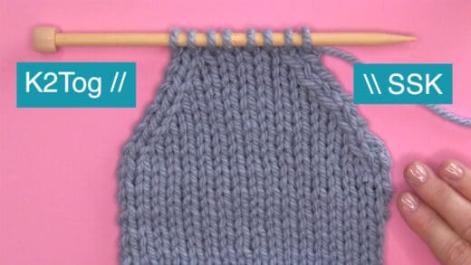 How to Decrease in Knitting with SSK and K2Tog - Studio Knit