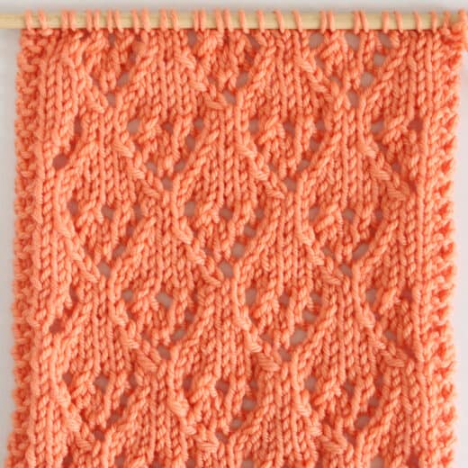 Mini Lace Heart Stitch Knitting Pattern Studio Knit