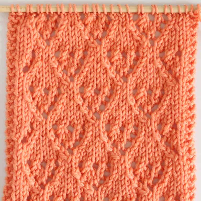Mini Lace Heart Stitch Knitting Pattern