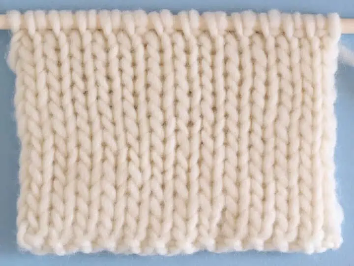 Double Stockinette knit stitch pattern.