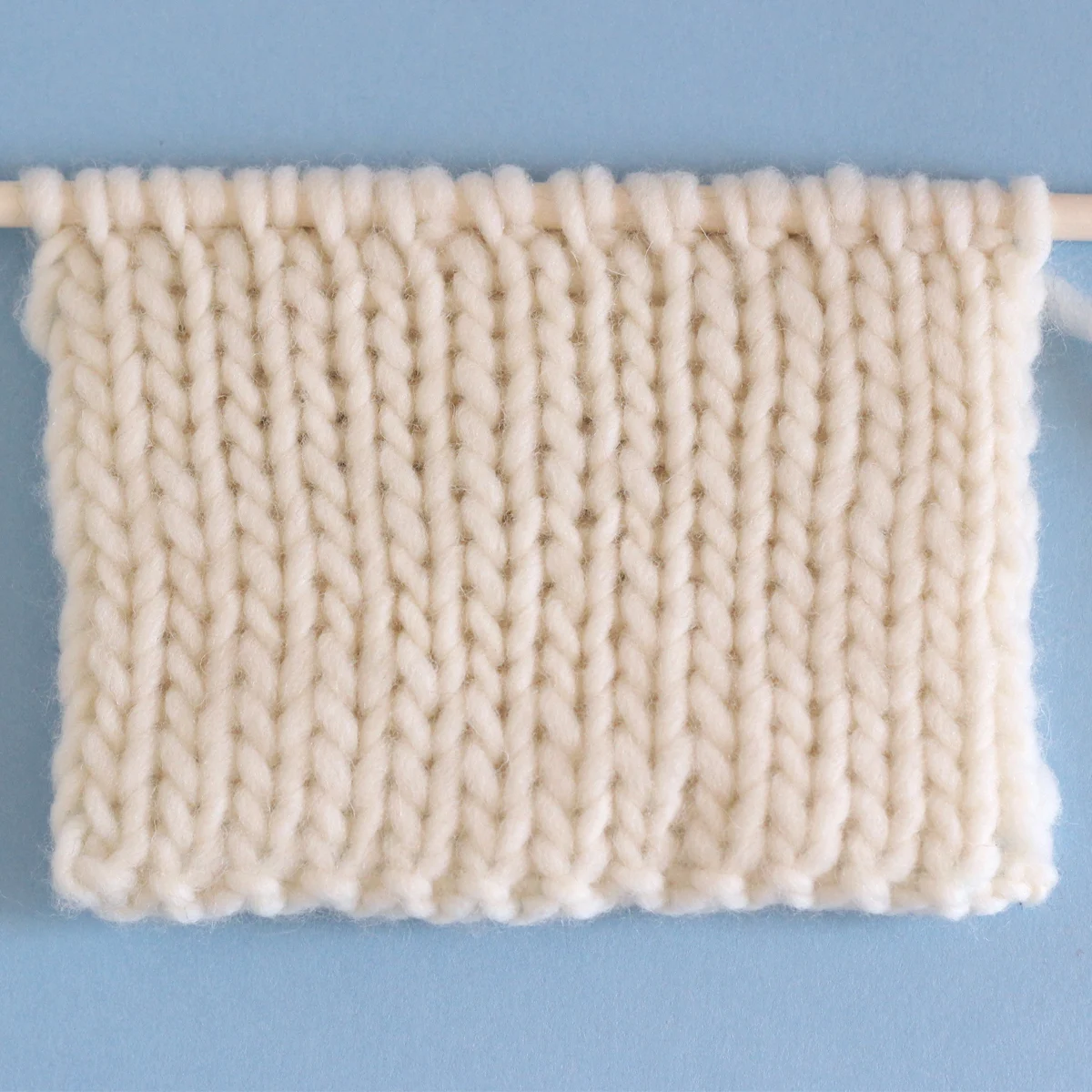 Double Stockinette knit stitch pattern.