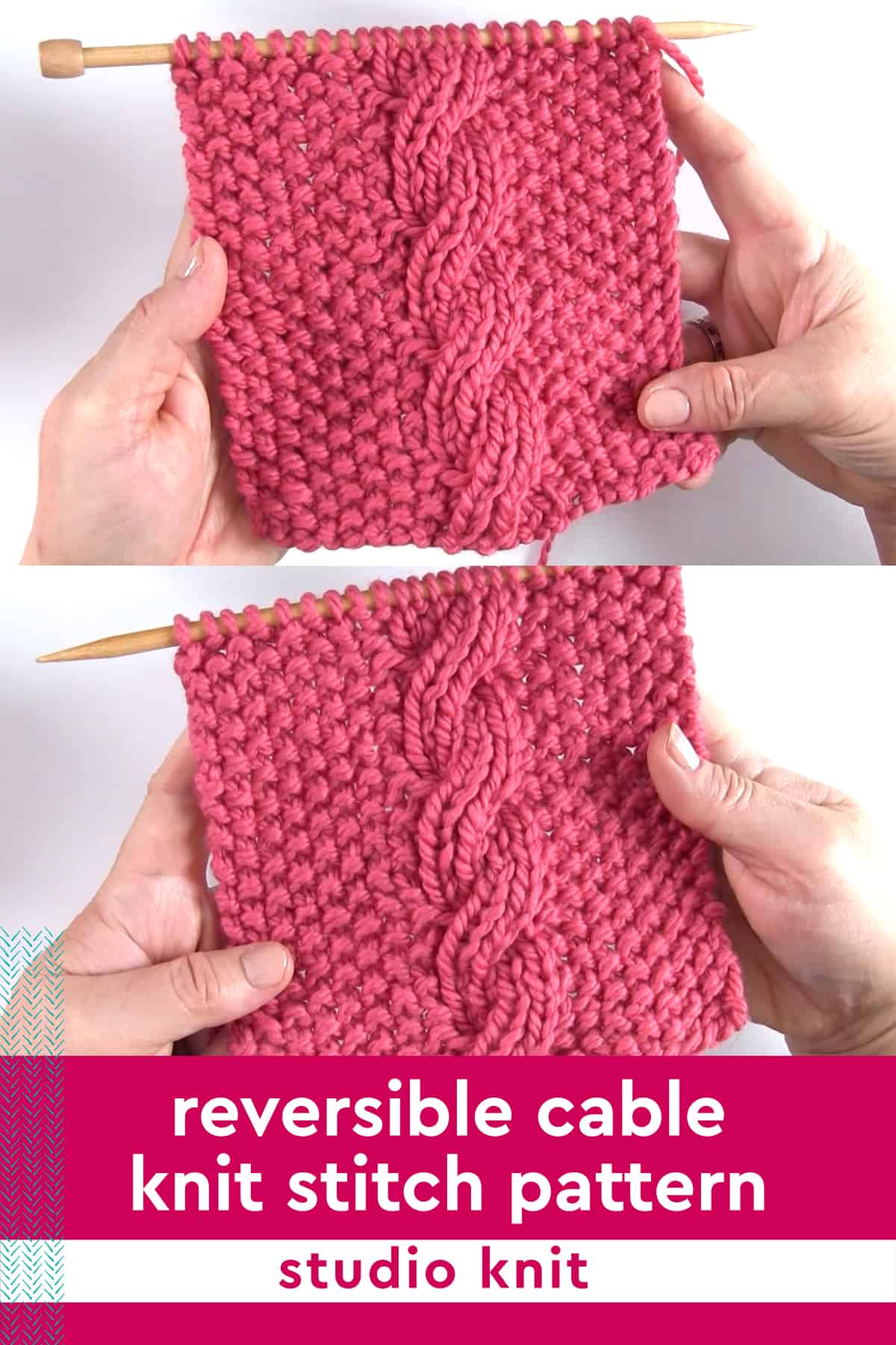 How to Knit Reversible Cable Ribbles - Studio Knit