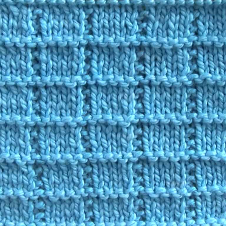 Tile Squares Stitch Knitting Pattern