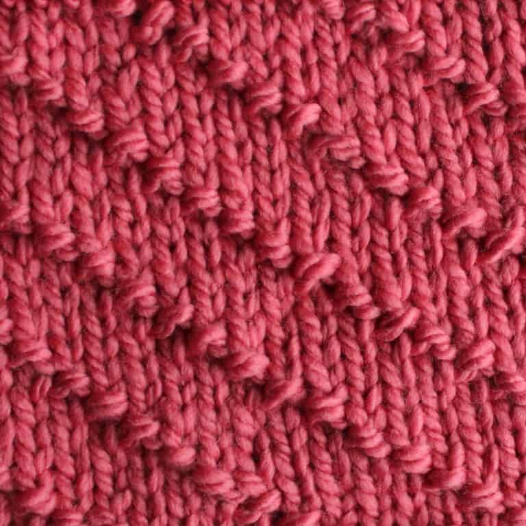 Diagonal Seed Stitch Knitting Pattern for Beginners