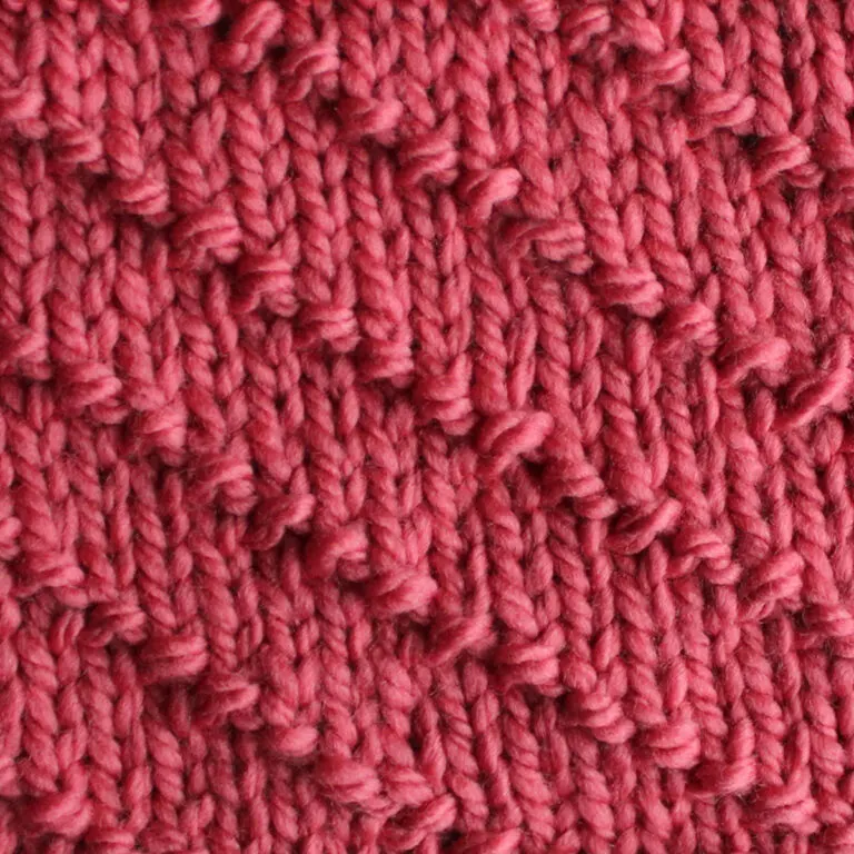 Diagonal Seed Stitch Knitting Pattern for Beginners