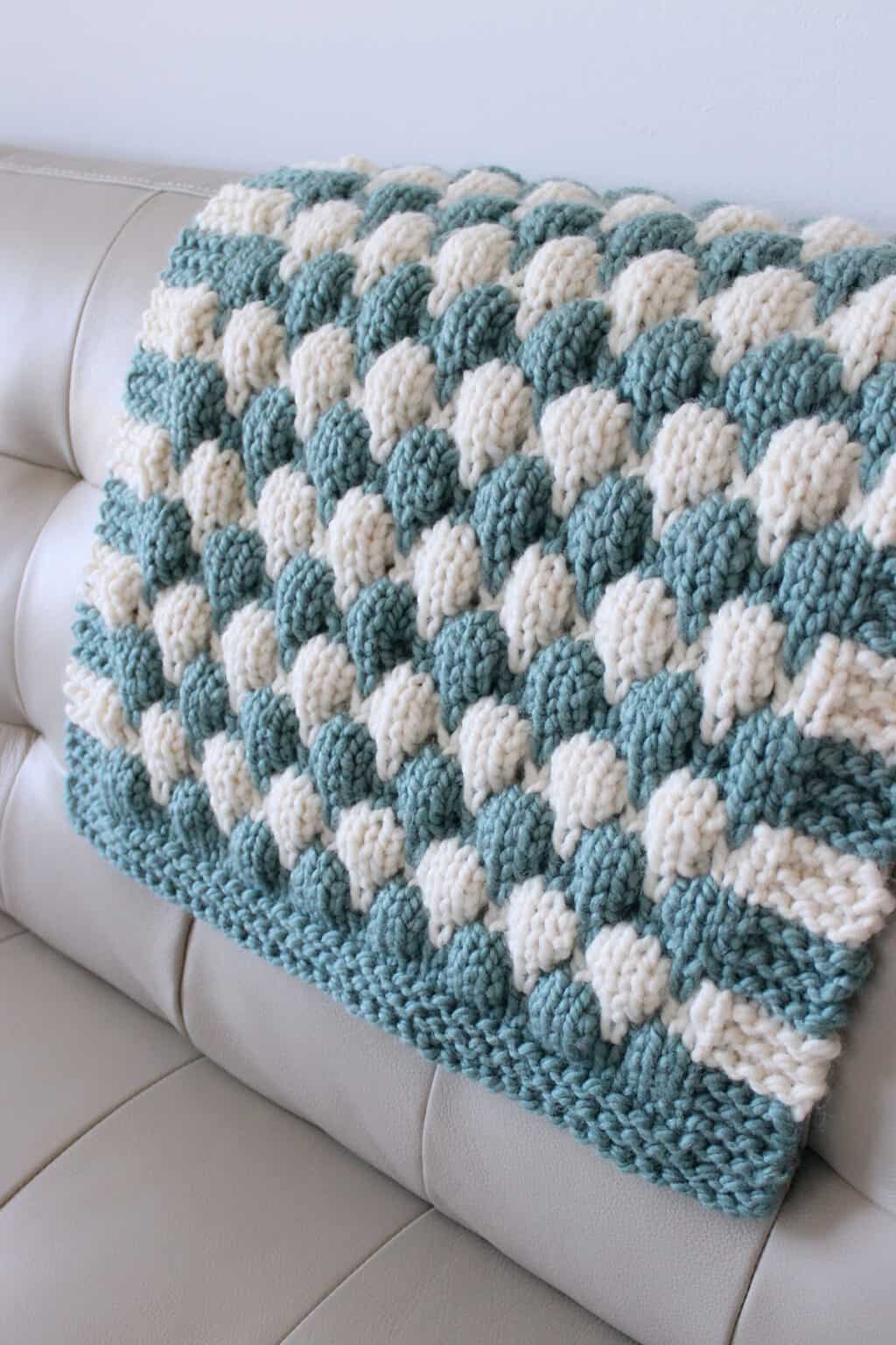 How to Knit a Chunky Blanket in Bubble Stitch Studio Knit