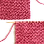 The Garter Stitch is a reversible pattern because each side of your work, the Right and Wrong sides, look the exactly the same.