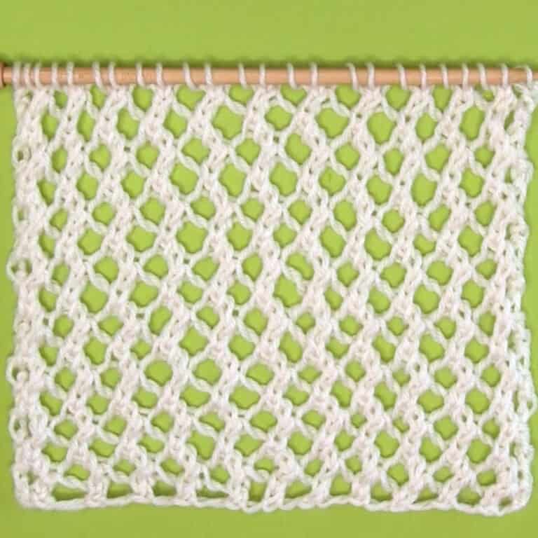 Easy Mesh Lace Knitting Stitch Pattern