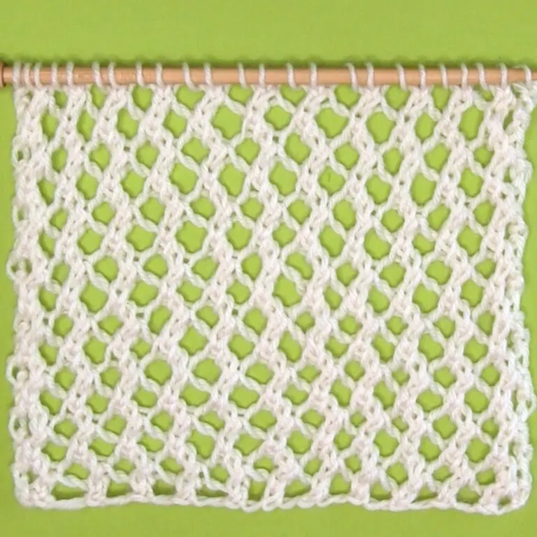 Easy Mesh Lace Knitting Stitch Pattern