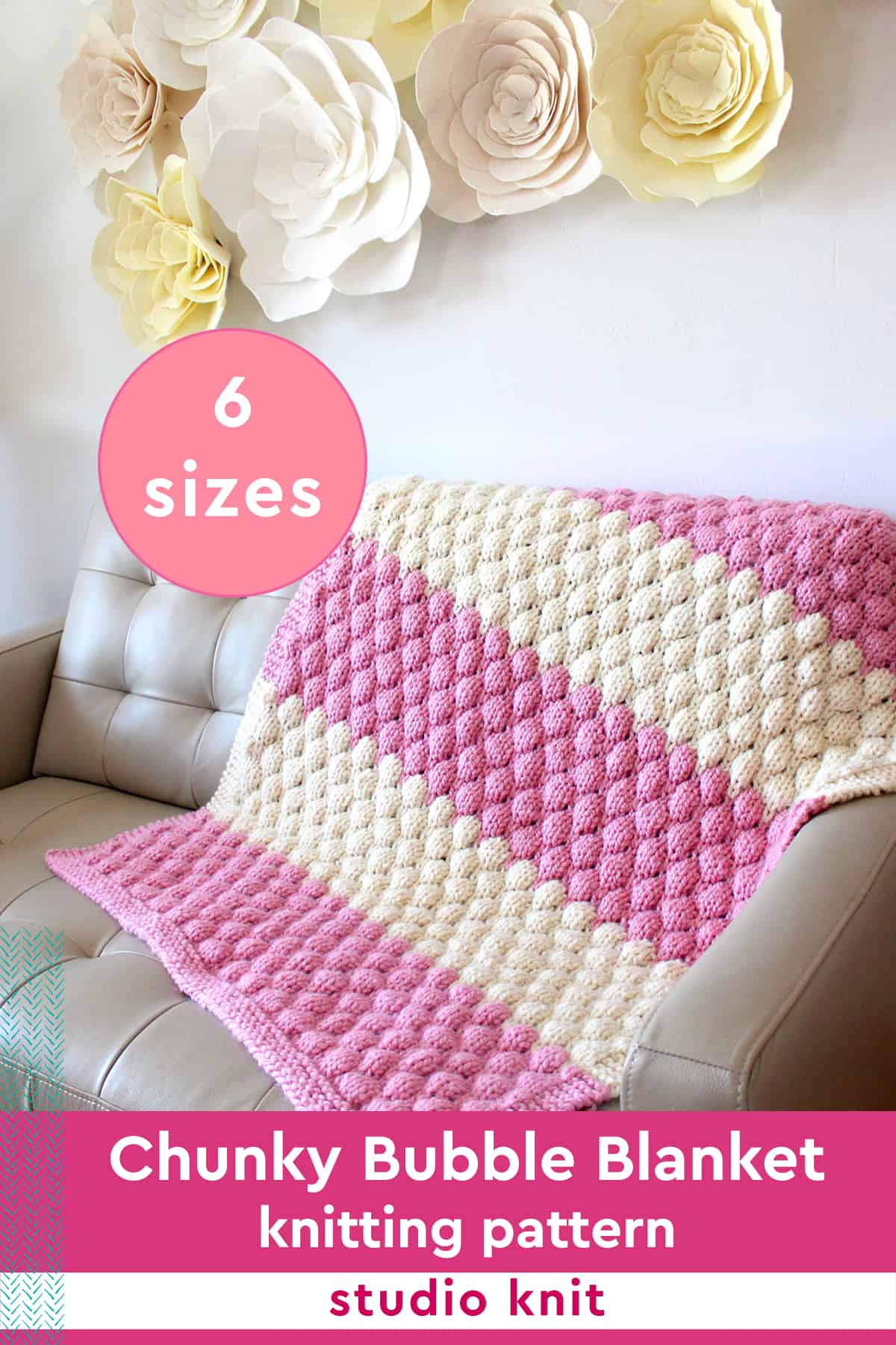 How to Knit a Chunky Blanket in Bubble Stitch Studio Knit