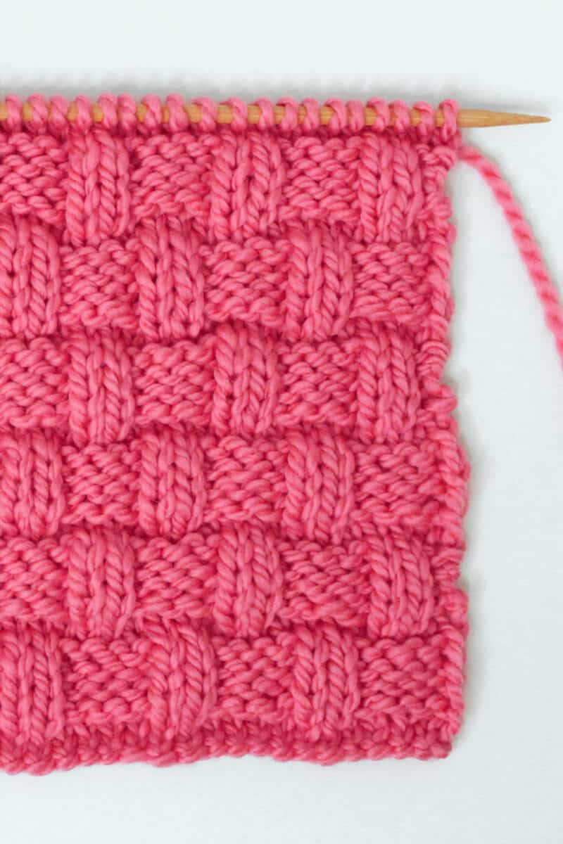 Basket Weave Stitch Knitting Pattern for Beginners Studio Knit