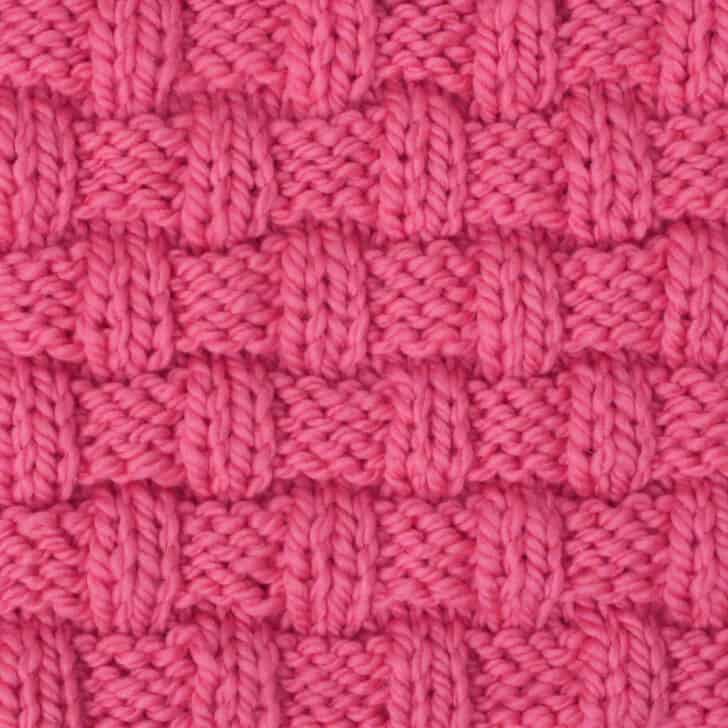 Basket Weave Stitch Knitting Pattern for Beginners Studio Knit
