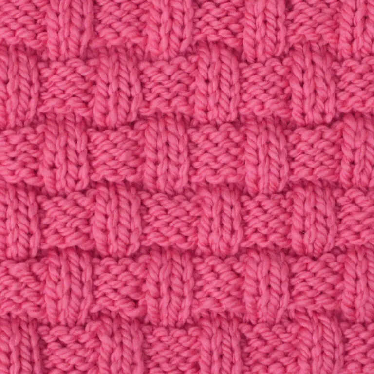 Basket Weave Stitch Knitting Pattern for Beginners