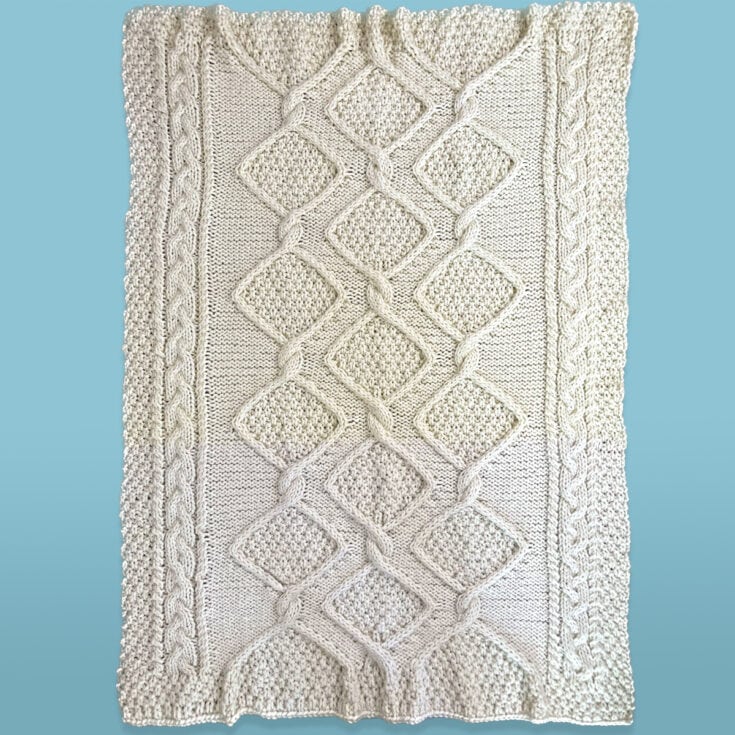Diamond Heights Cable Knit Blanket Pattern Studio Knit