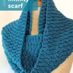 This Long Raindrops Knit Cowl Scarf is an easy reversible knit and purl design that is great for beginners.