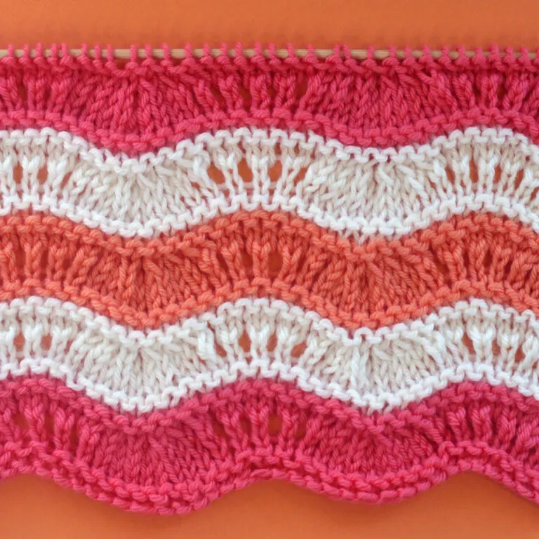 Ripple Ridge Lace Knit Stitch Pattern