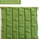 Bamboo Ribbing knitting pattern on bamboo needle with green colored yarn by Studio Knit.