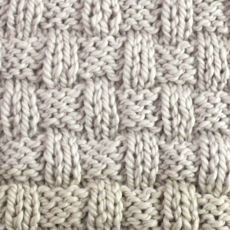 Basket Weave Stitch Knitting Pattern for Beginners