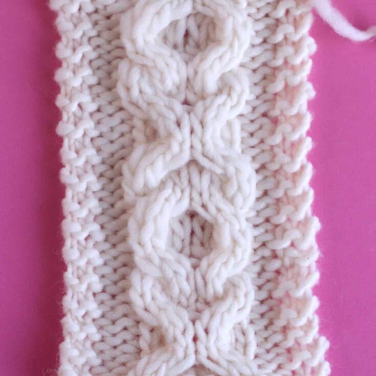XO Cable Stitch Knitting Pattern (Hugs and Kisses) - Studio Knit