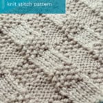 Checkerboard Triple Weave Stitch close-up with turquoise title overlay and Studio Knit logo.